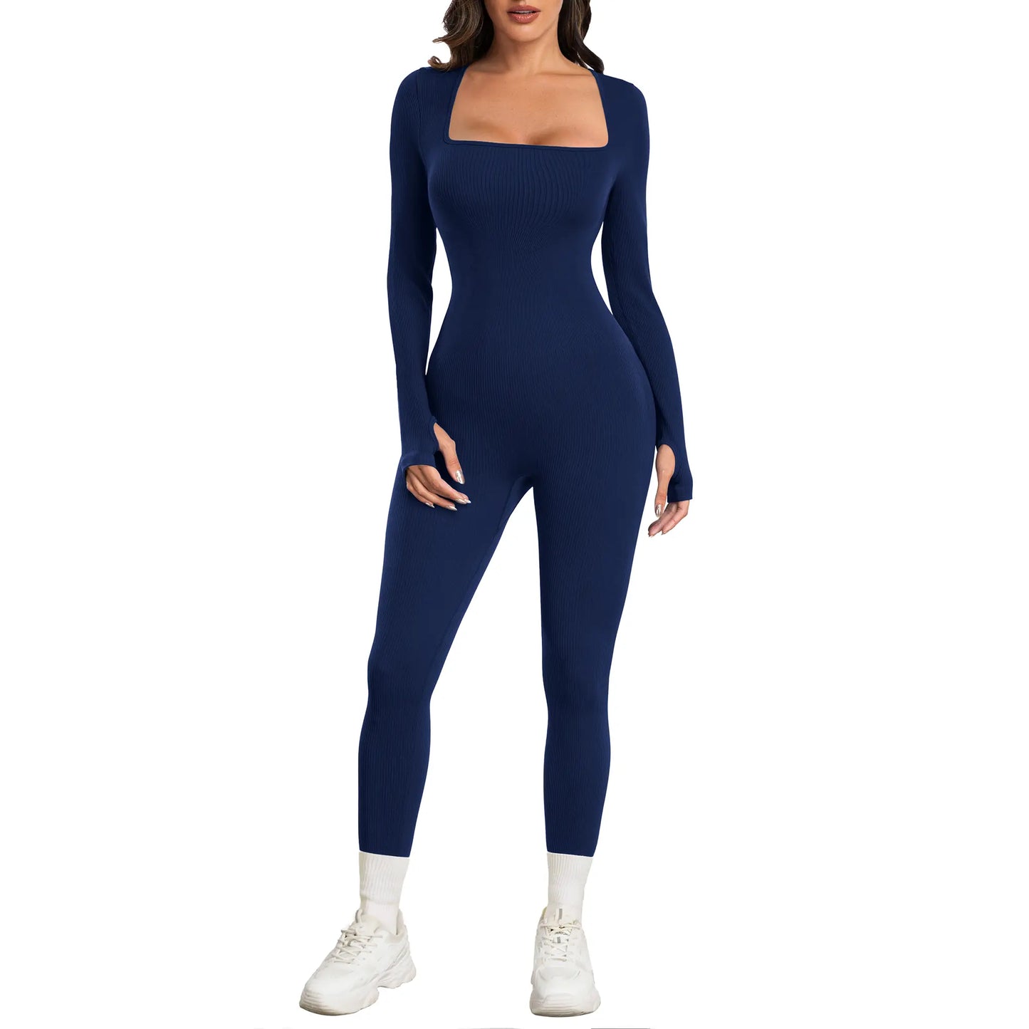 Transform Your Workout Experience with the HRIZN Women's Ribbed Long Sleeve Yoga Jumpsuit