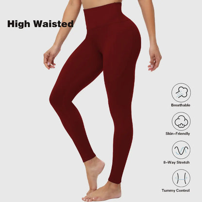 Elevate Your Workout with Stylish High-Waisted Yoga Pants Featuring Convenient Pockets - Ideal Leggings for Gym and Everyday Wear