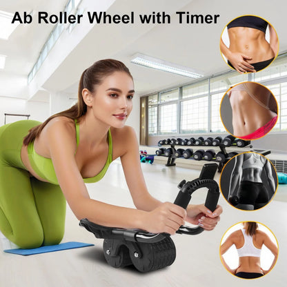 Elevate Your Core Training with the HRIZN Ab Roller Wheel - Featuring Timer & Elbow Support for Ultimate Performance!
