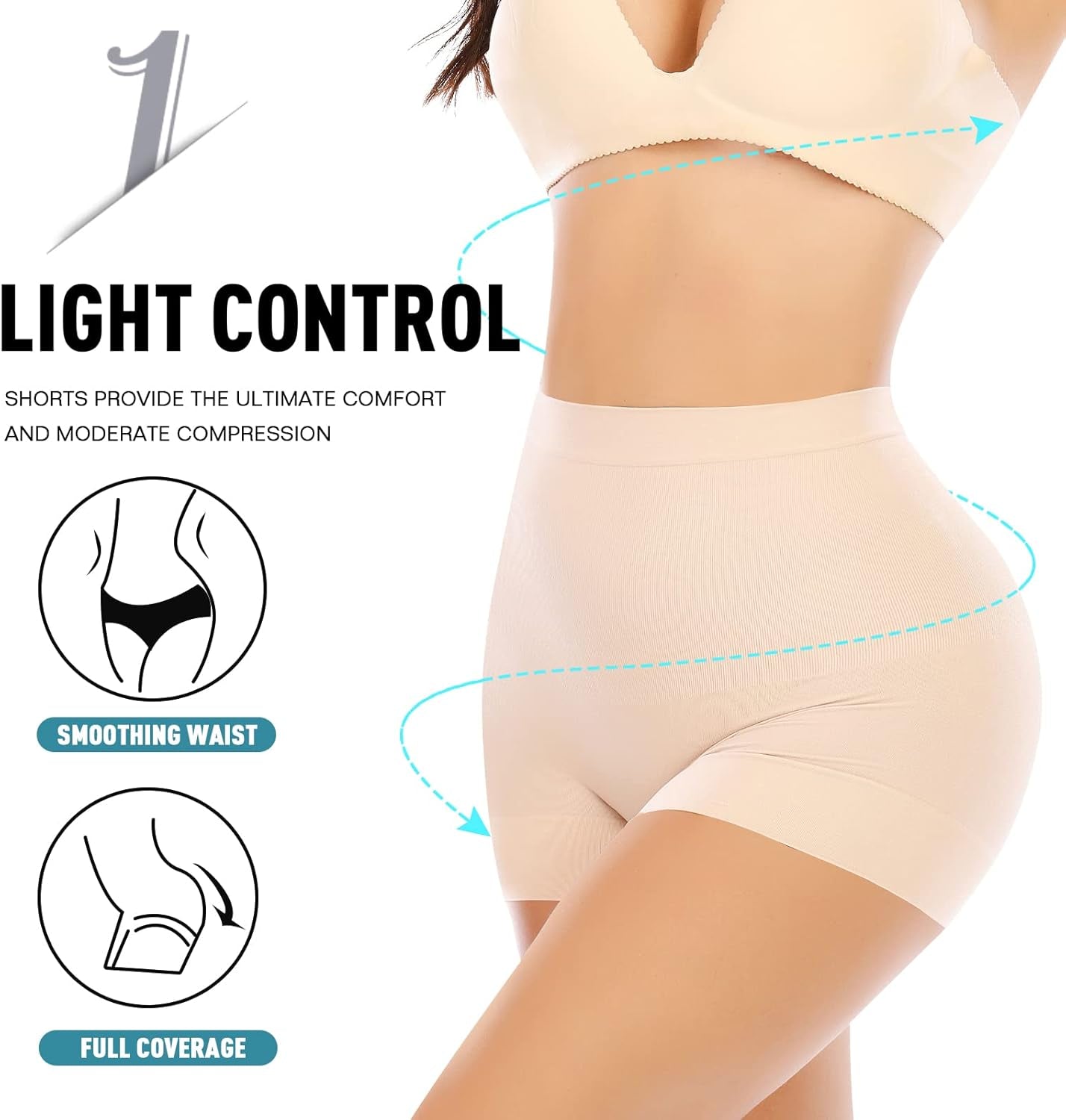 Achieve Effortless Elegance with HRIZN Seamless Tummy Control Boyshorts for Women – Your Go-To Shapewear for a Flawless Look Under Any Dress