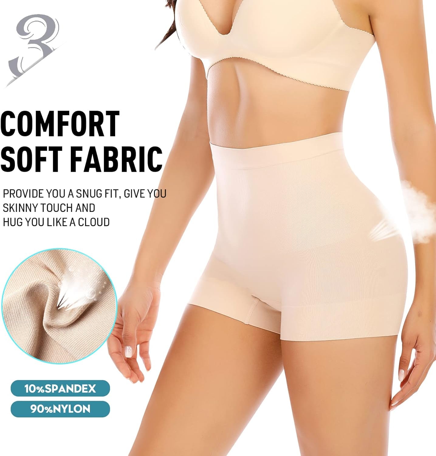 Achieve Effortless Elegance with HRIZN Seamless Tummy Control Boyshorts for Women – Your Go-To Shapewear for a Flawless Look Under Any Dress