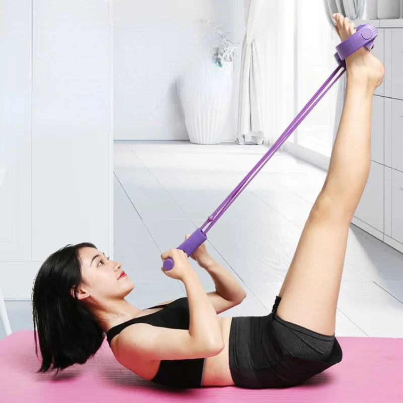 Elevate Your Workout with the HRIZN 6-Tube Multifunctional Resistance Bands - Perfect for Sit-Ups and Ankle Pulling for All Fitness Levels