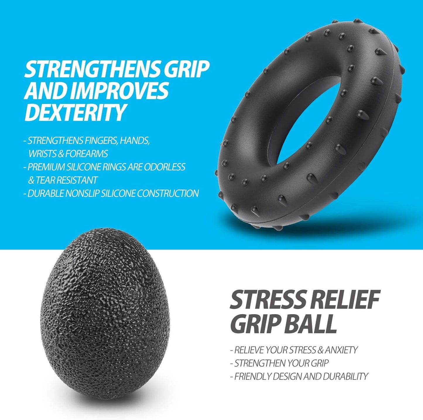 Ultimate Grip Strengthener Kit - 5 Pack Adjustable Resistance for Enhanced Forearm Training