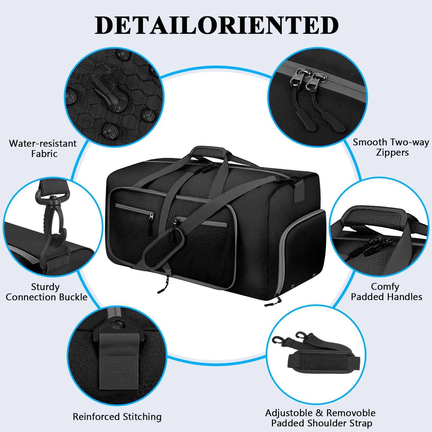 Ultimate 65L Waterproof Duffle Bag - Your Go-To Travel, Gym & Everyday Companion with Shoe Compartment