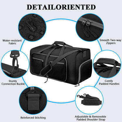 Ultimate 65L Waterproof Duffle Bag - Your Go-To Travel, Gym & Everyday Companion with Shoe Compartment