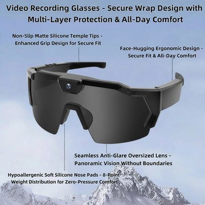 Experience Adventure Like Never Before with HRIZN HD 1080P Smart Action Camera Sunglasses for Cycling and Hiking