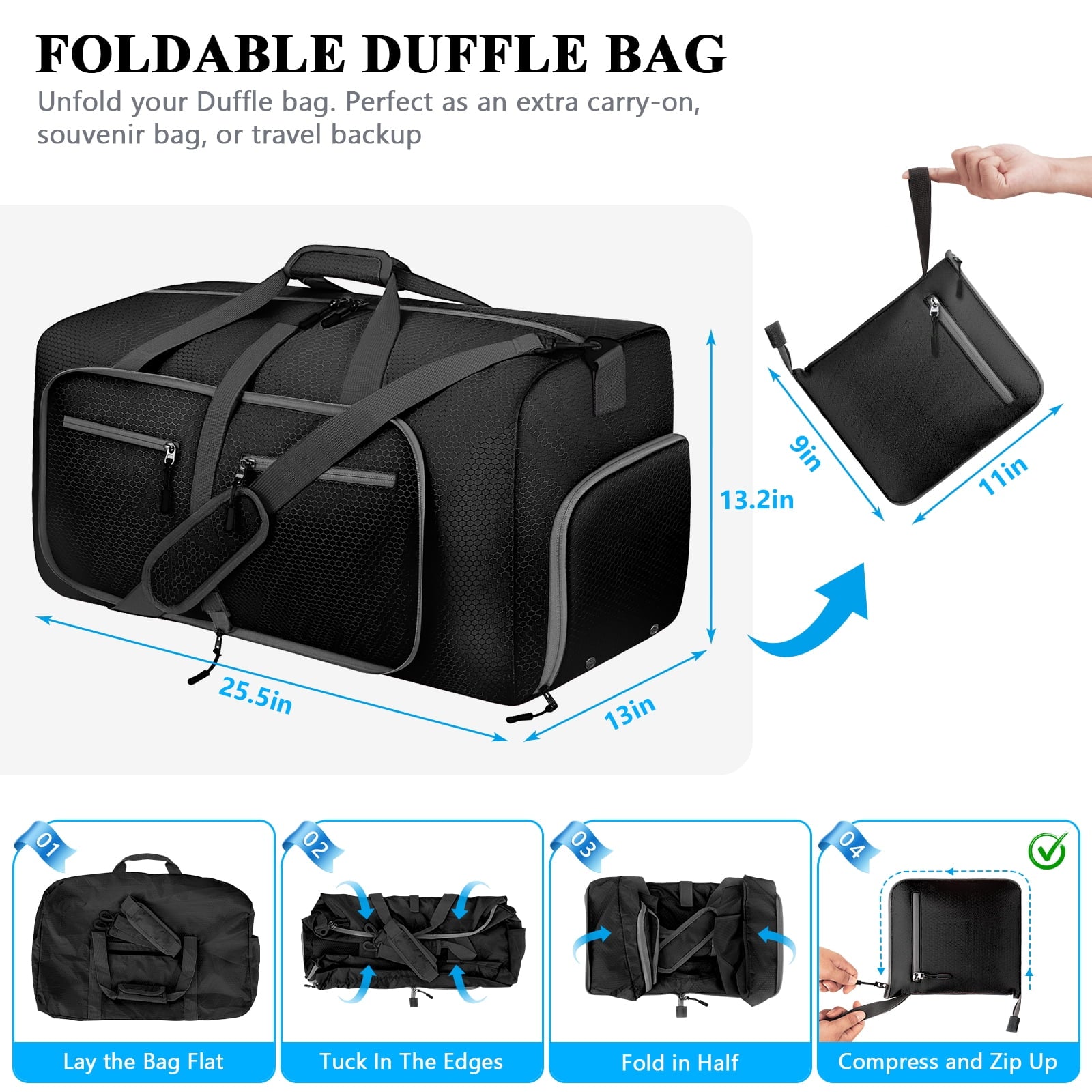 Ultimate 65L Waterproof Duffle Bag - Your Go-To Travel, Gym & Everyday Companion with Shoe Compartment