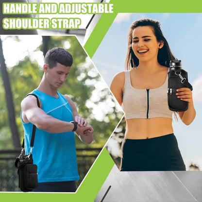 Stay Hydrated in Style: HRIZN Magnetic Water Bottle Holder with Phone Pocket and Adjustable Strap