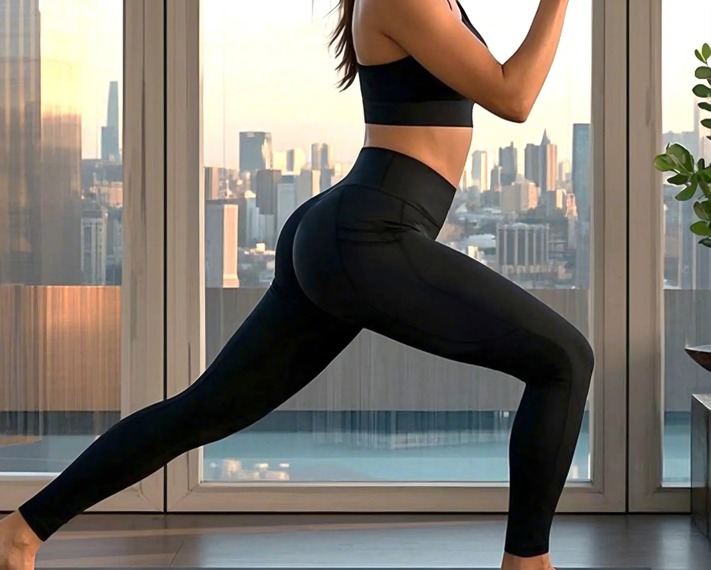 Elevate Your Workout with Stylish High-Waisted Yoga Pants Featuring Convenient Pockets - Ideal Leggings for Gym and Everyday Wear