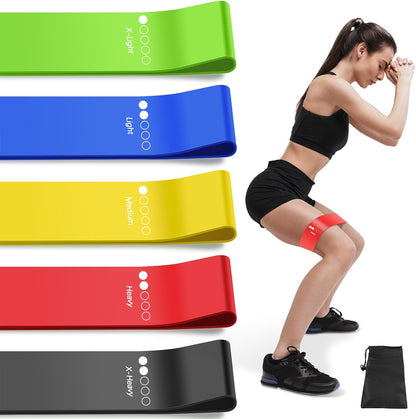 Elevate Your Fitness Journey with HRIZN Premium Resistance Bands Set - 5 Versatile Levels for Ultimate Strength Training and Flexibility