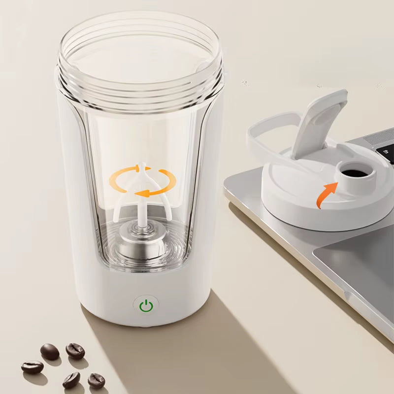 Elevate Your Fitness Game with the HRIZN USB Rechargeable Protein Shaker Cup - 450ml Portable Mixing Bottle for Smooth Shakes Anywhere