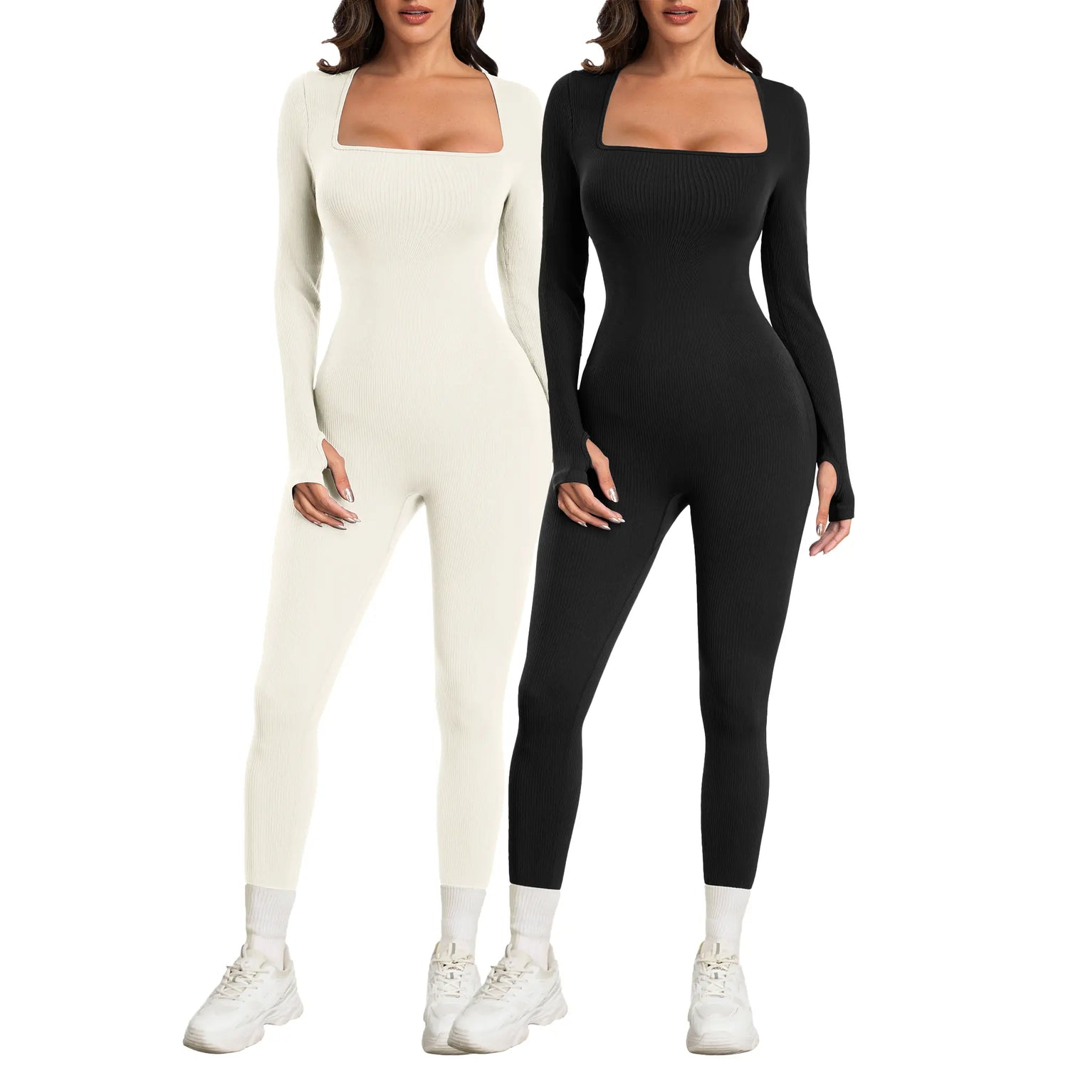 Transform Your Workout Experience with the HRIZN Women's Ribbed Long Sleeve Yoga Jumpsuit
