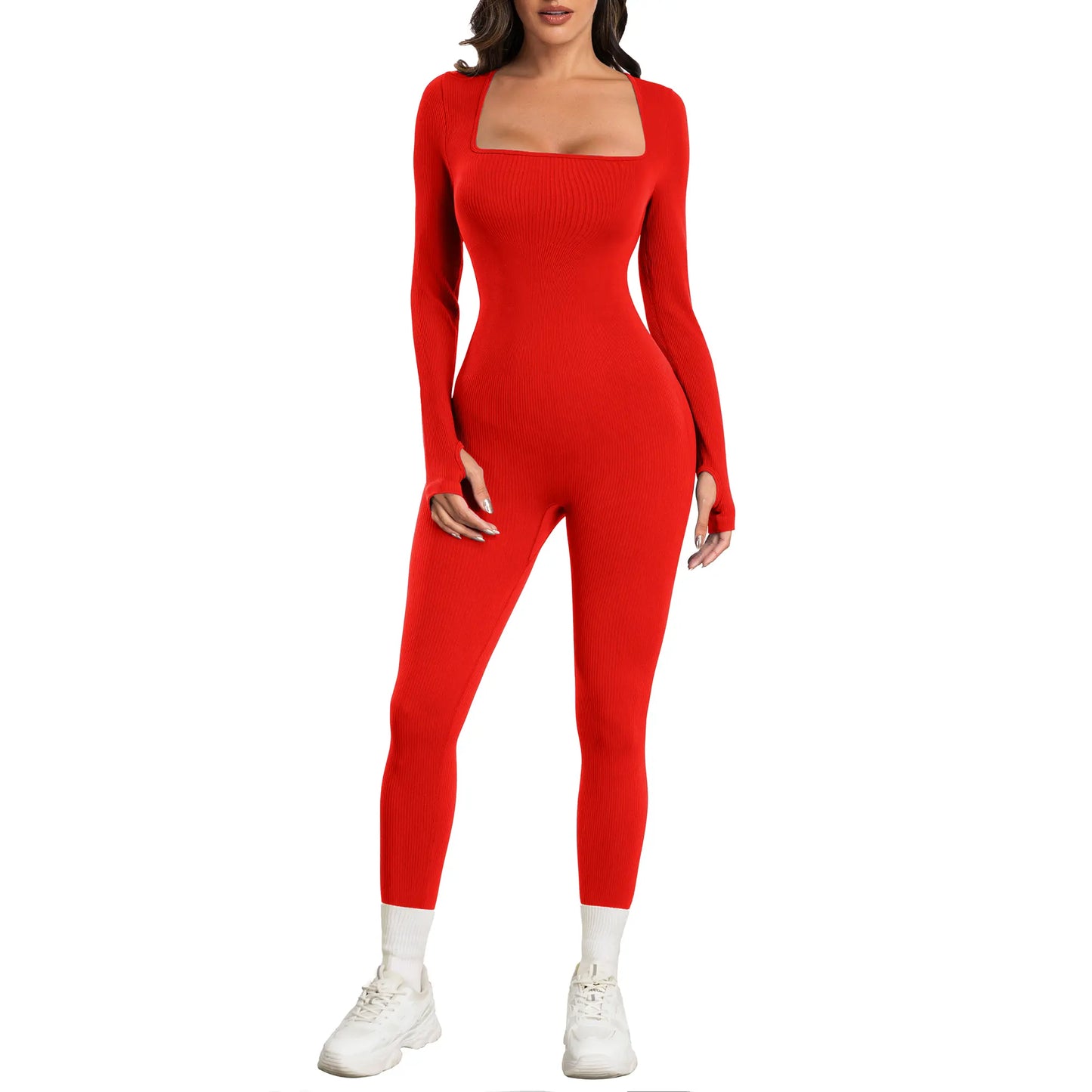 Transform Your Workout Experience with the HRIZN Women's Ribbed Long Sleeve Yoga Jumpsuit