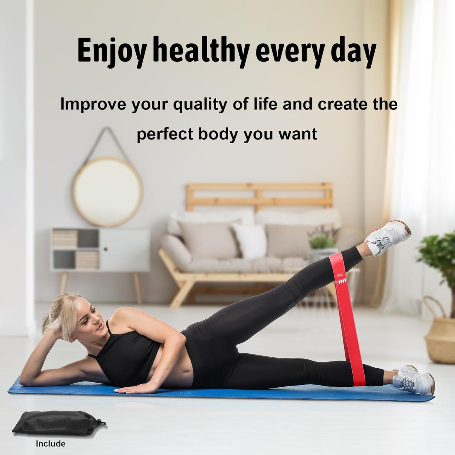 Elevate Your Fitness Journey with HRIZN Premium Resistance Bands Set - 5 Versatile Levels for Ultimate Strength Training and Flexibility