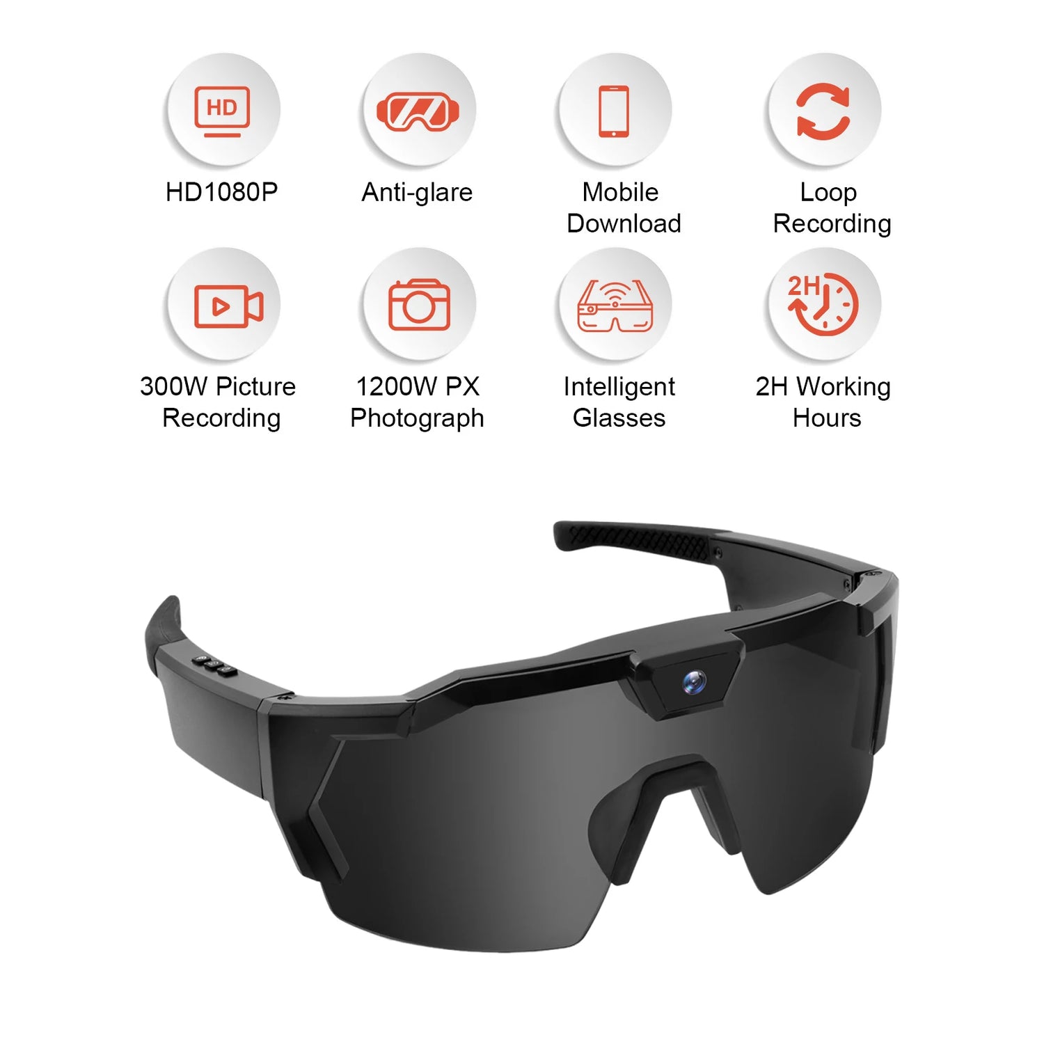 Experience Adventure Like Never Before with HRIZN HD 1080P Smart Action Camera Sunglasses for Cycling and Hiking