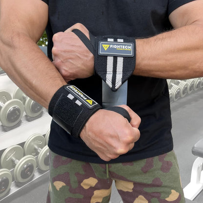 Elevate Your Workout with HRIZN 18" Professional Wrist Wraps – Essential Black Support for Powerlifting and Bodybuilding Success!