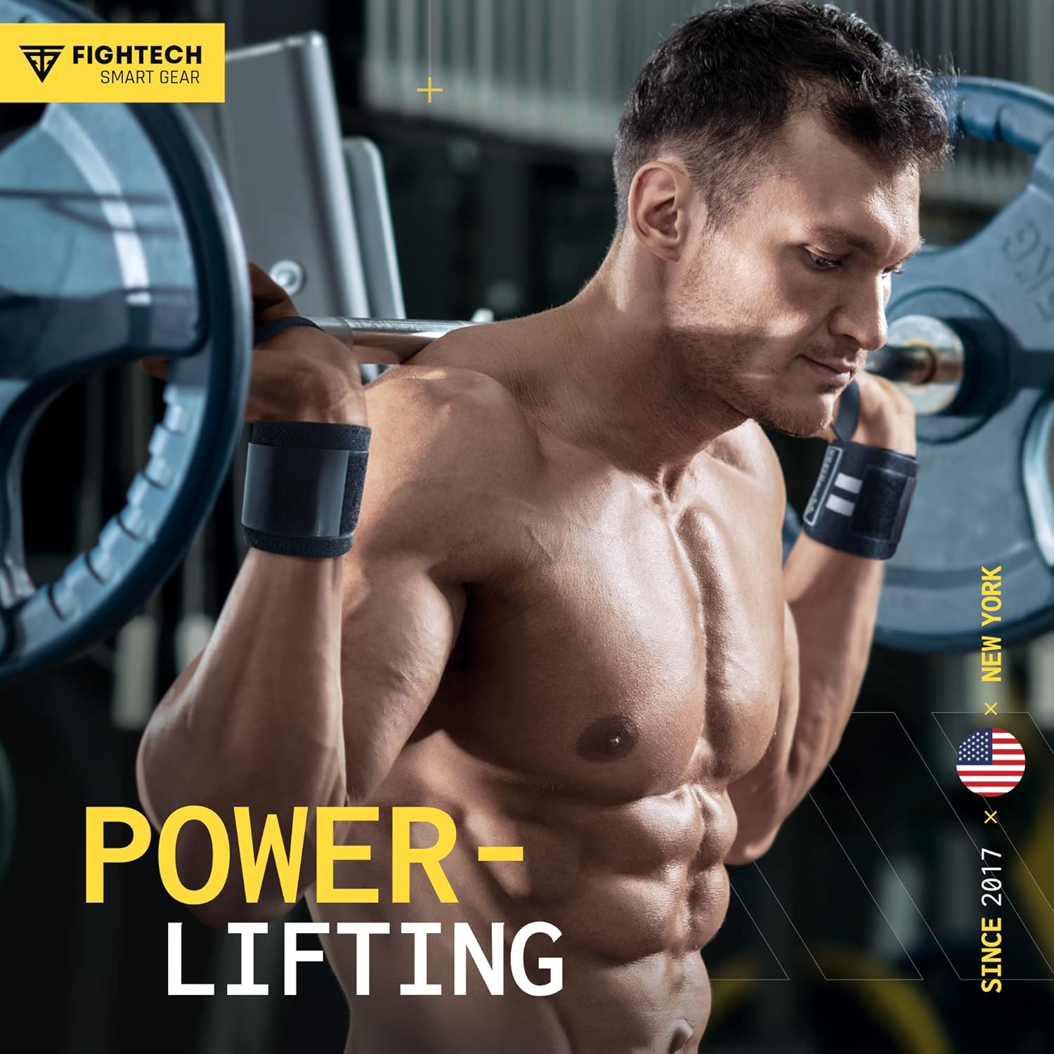 Elevate Your Workout with HRIZN 18" Professional Wrist Wraps – Essential Black Support for Powerlifting and Bodybuilding Success!