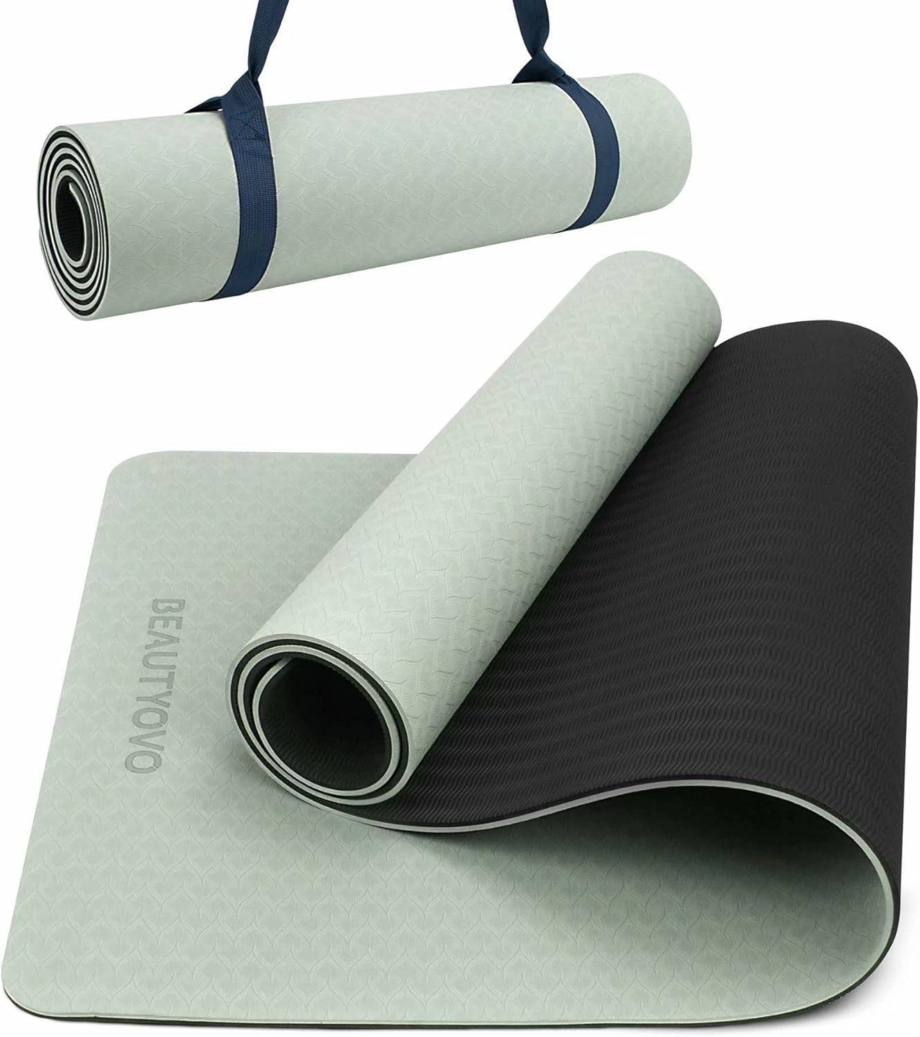 HRIZN TPE Yoga Mat | 8mm Extra Thick, Non-Slip