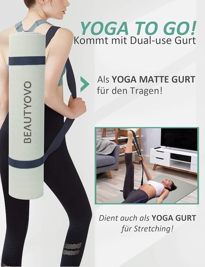 HRIZN TPE Yoga Mat | 8mm Extra Thick, Non-Slip
