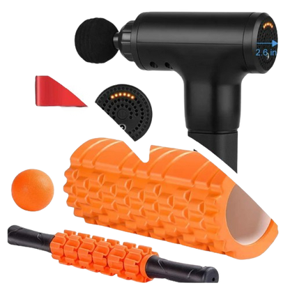 HRIZN™ Ultimate Recovery Bundle – Massage Gun & 5-in-1 Foam Roller Kit