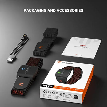 Elevate Your Fitness with the HRIZN HW9 Armband Heart Rate Monitor - Accurate HR Zones & Calorie Tracking for Cycling and More!