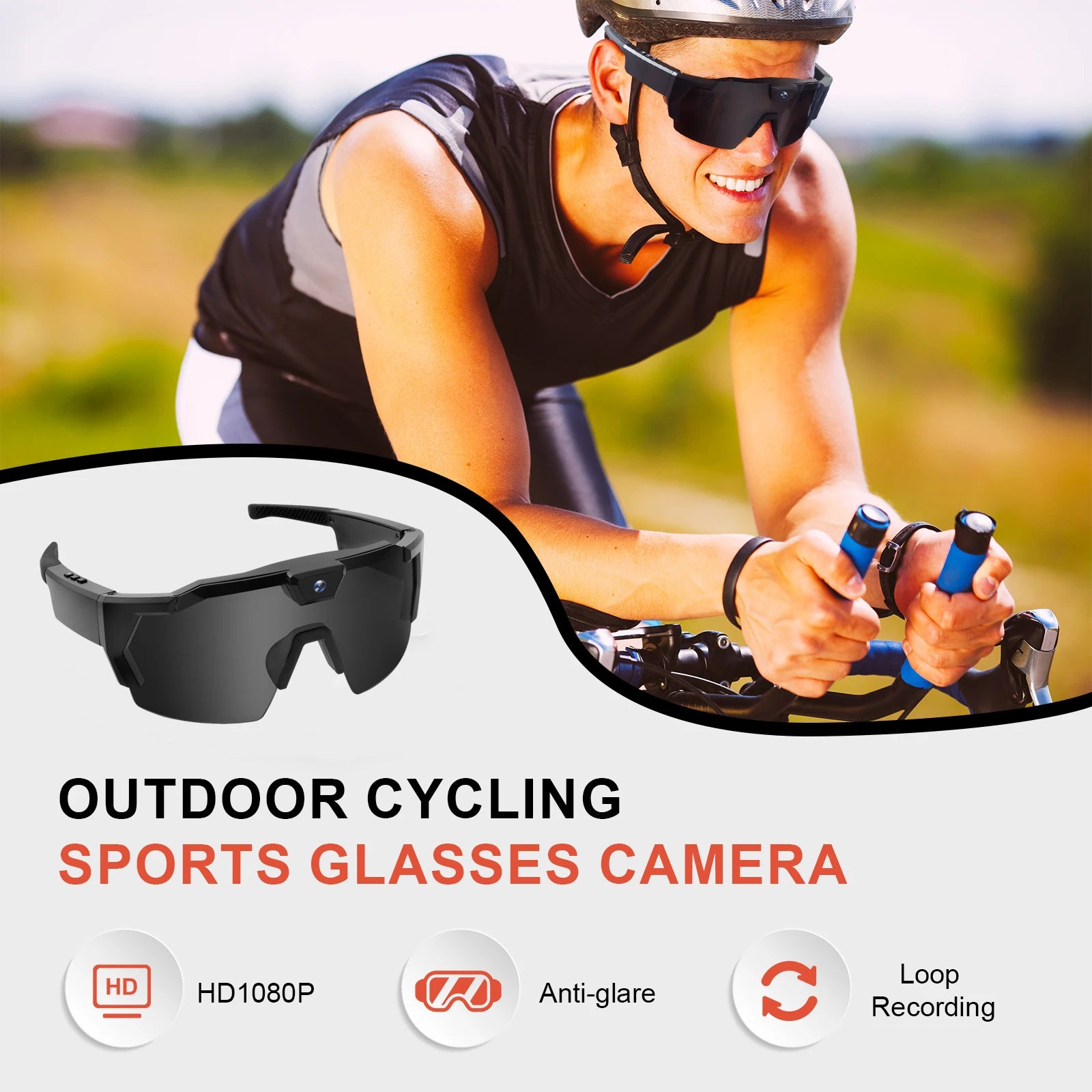 Experience Adventure Like Never Before with HRIZN HD 1080P Smart Action Camera Sunglasses for Cycling and Hiking