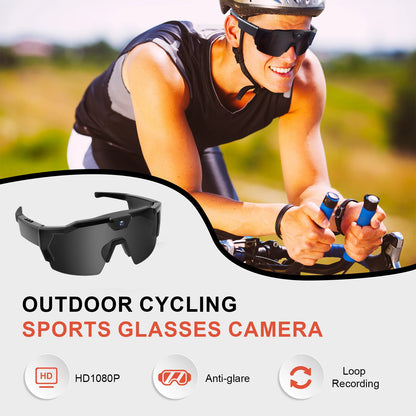 Experience Adventure Like Never Before with HRIZN HD 1080P Smart Action Camera Sunglasses for Cycling and Hiking