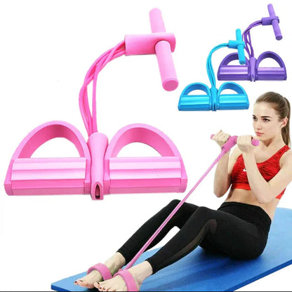 Elevate Your Workout with the HRIZN 6-Tube Multifunctional Resistance Bands - Perfect for Sit-Ups and Ankle Pulling for All Fitness Levels