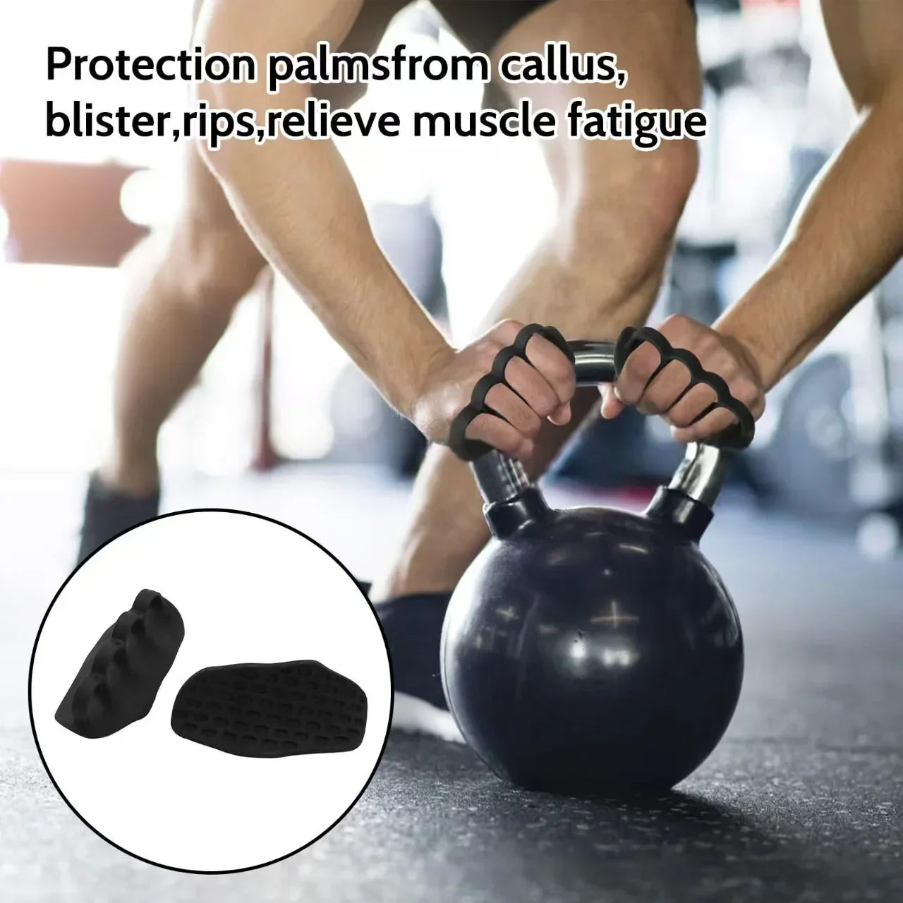 Elevate Your Workout with HRIZN Anti-Slip Workout Grips – Ergonomic Rubber Gym Gloves for Maximum Hand Protection in Weightlifting, Deadlifts, and Fitness Training for Everyone