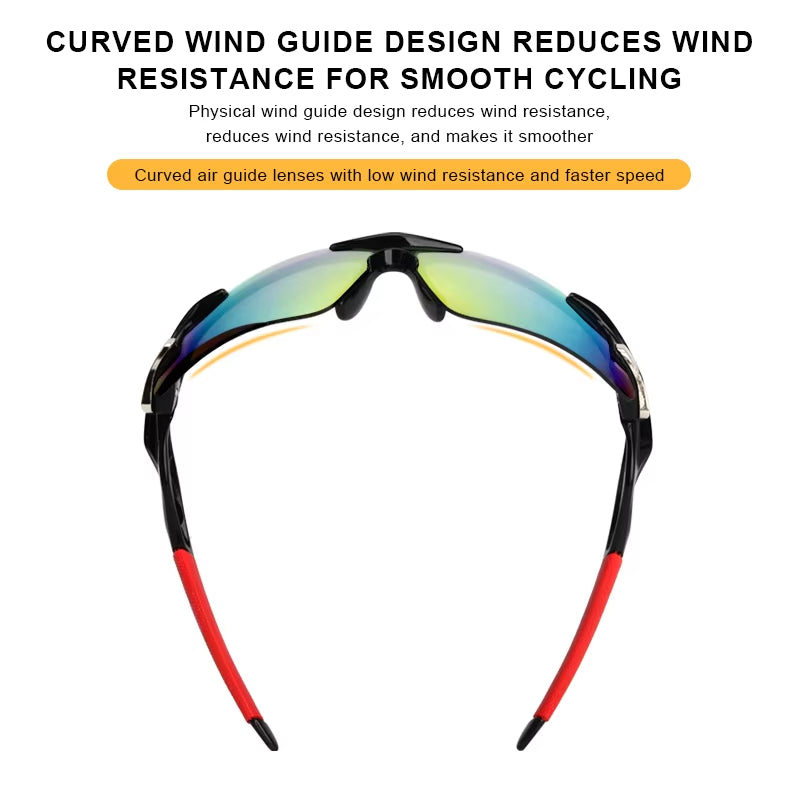 Unleash Your Cycling Potential with HRIZN Men's Premium Sports Sunglasses - Ultimate UV Protection for Road & Mountain Biking