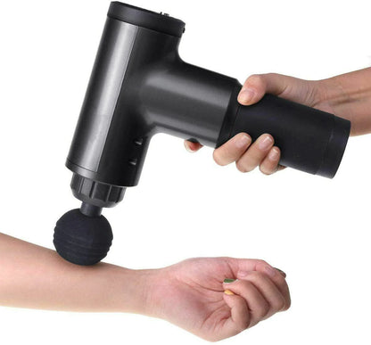 Experience Ultimate Muscle Recovery with the HRIZN Deep Tissue Massage Gun - Powerful Percussion Massager Featuring 4 Interchangeable Heads for Unmatched Relaxation