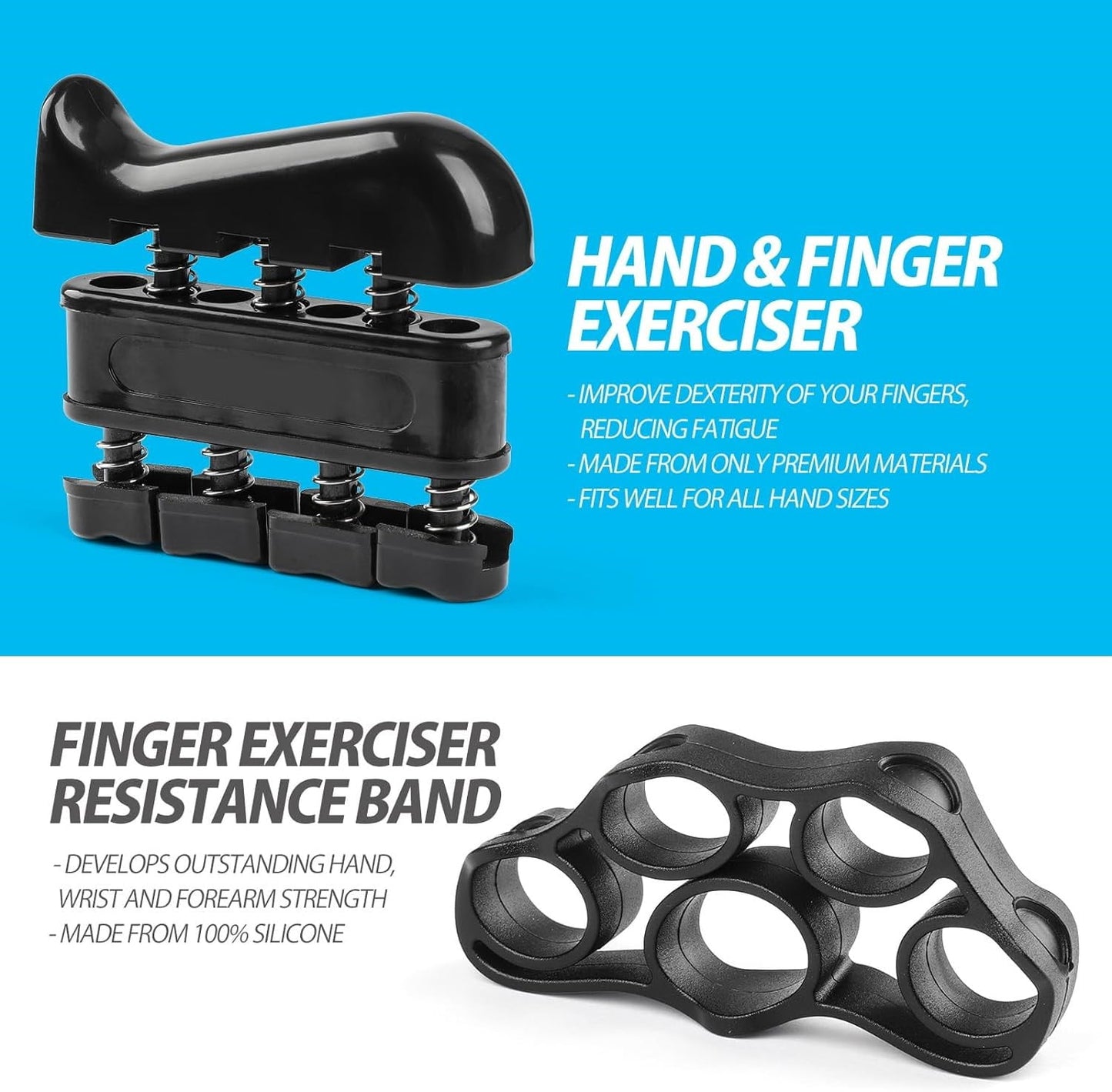 Ultimate Grip Strengthener Kit - 5 Pack Adjustable Resistance for Enhanced Forearm Training