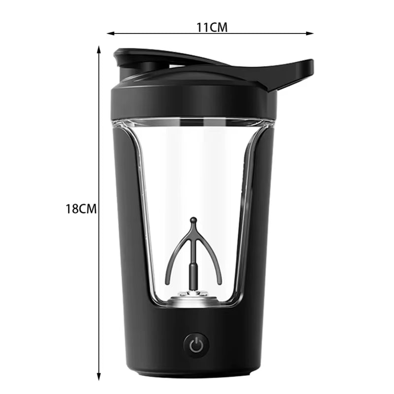 Elevate Your Fitness Game with the HRIZN USB Rechargeable Protein Shaker Cup - 450ml Portable Mixing Bottle for Smooth Shakes Anywhere