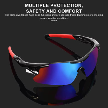 Unleash Your Cycling Potential with HRIZN Men's Premium Sports Sunglasses - Ultimate UV Protection for Road & Mountain Biking