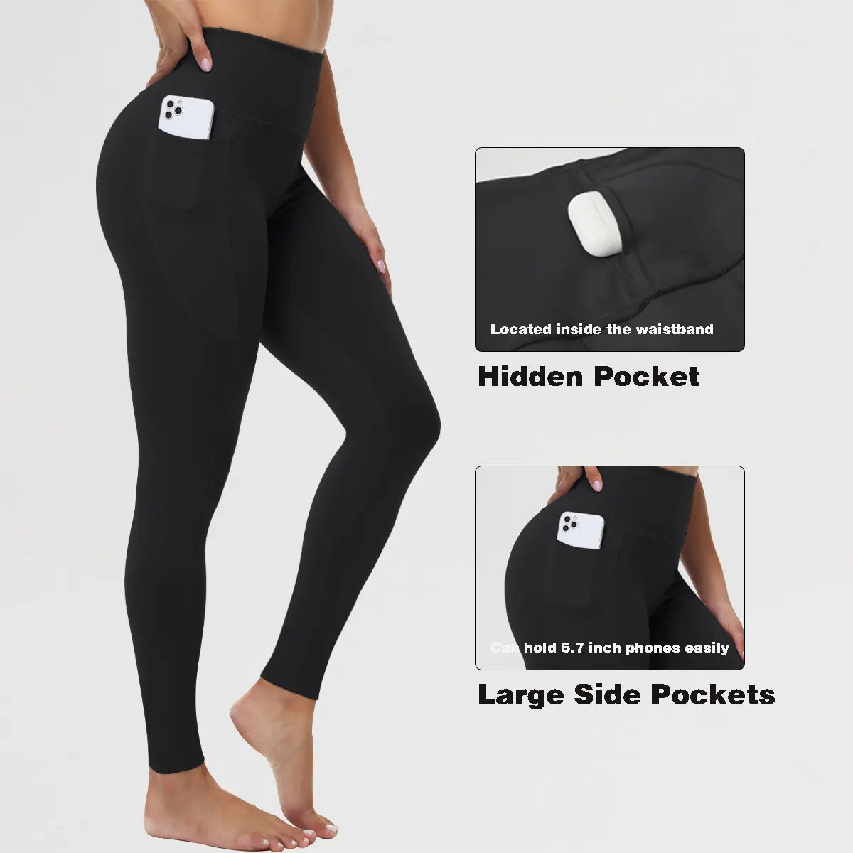 Elevate Your Workout with Stylish High-Waisted Yoga Pants Featuring Convenient Pockets - Ideal Leggings for Gym and Everyday Wear
